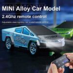 Mini Tesla Cybertruck RC Car 1:64 | 2.4GHz Remote Control | 3-Speed Metal Model | Pocket Size Toy | 6+ Age - Image 2