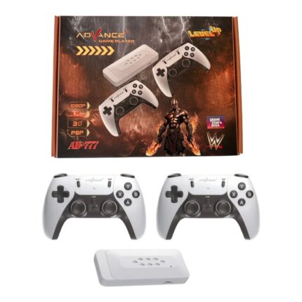 Buy Advance AD-777 retro gaming console online in India. 52 emulators, 1080p HDMI, wireless controllers and plug & play system. Play GTA, WWE, God of War style games. Fast delivery.