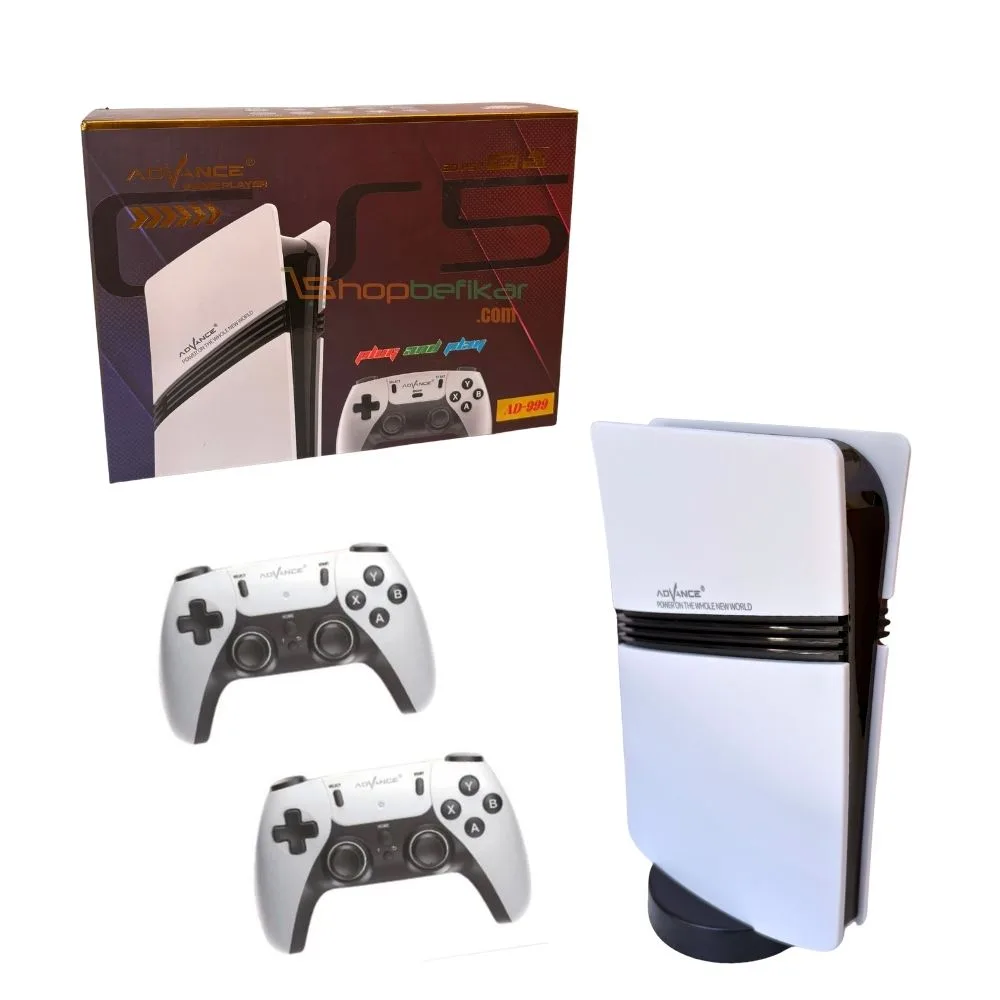 Advance Retro Game Console AD-999 | 52 Emulators | 1080p HDMI Plug & Play Gaming System | Wireless Controllers | 2025 Model