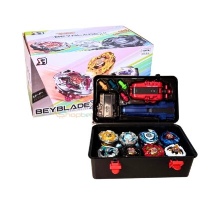 Beyblade Style 8 Piece Battle Spinner Set with Launcher Storage Box India