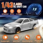 1:43 Scale RC Drift Race Car | 4WD Mini Drift Racing Car with Gyro | Remote Control Drift Vehicle | Age 14+ - Image 5
