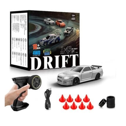1:43 RC Drift Car with Gyro & 4WD | Mini Remote Control Drift Racing Car | Shopbefikar