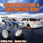 1:43 Scale RC Drift Race Car | 4WD Mini Drift Racing Car with Gyro | Remote Control Drift Vehicle | Age 14+ - Image 4