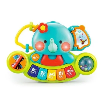 Hola Elephant Keyboard Toy for Toddlers | Musical Learning Piano with Lights & Sounds | Shopbefikar