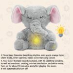 Breathing Elephant Plush Toy | Musical Soothing Toy for Newborns | Light & Sound | Volume Control | 0+ Months - Image 6