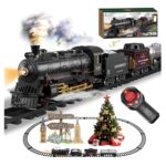 Steam Locomotive Train Set | Remote Control Smoke Train | Light & Sound Toy | 6+ Years - Image 5
