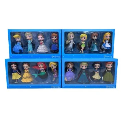 Disney Princess Doll Set Elsa Anna Cinderella Ariel Figures Toy for Girls India