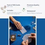 Mahjong Playing Cards Set | 165 Waterproof Plastic Cards with 2 Dice | Family Game | 2–4 Players | 30–60 Min - Image 2