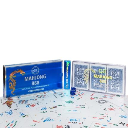 Mahjong Playing Cards Set 165 Cards with Dice | Waterproof Plastic Deck | Family Game | Shopbefikar