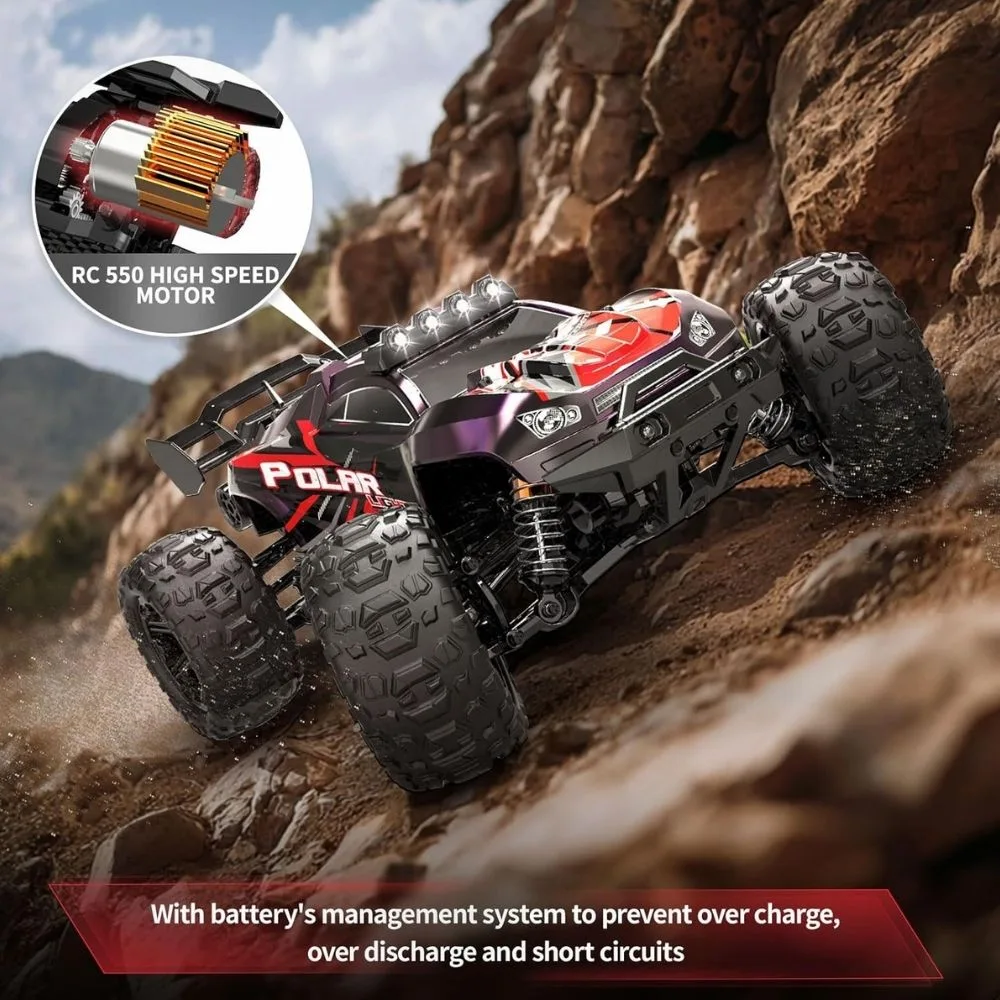 1:10 Scale High Speed RC Off-Road Truck | 4WD Monster Remote Control Car | LED Lights | Age 14+ - Image 6