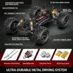 1:10 Scale High Speed RC Off-Road Truck | 4WD Monster Remote Control Car | LED Lights | Age 14+ - Image 7