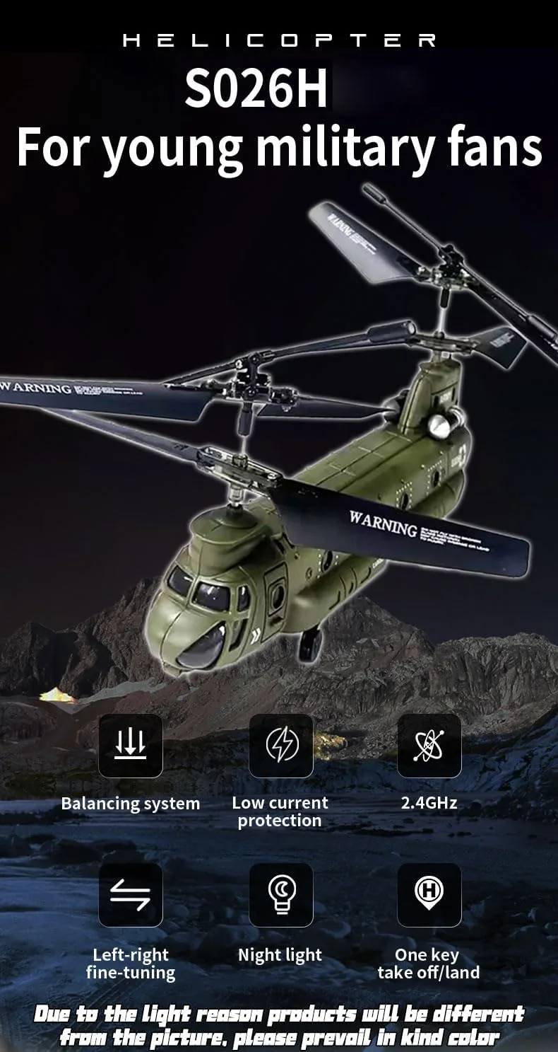 Syma S026H Boeing CH-47 Chinook Remote Control Helicopter — 1:47 Scale Twin Rotor RC Aircraft - Image 8