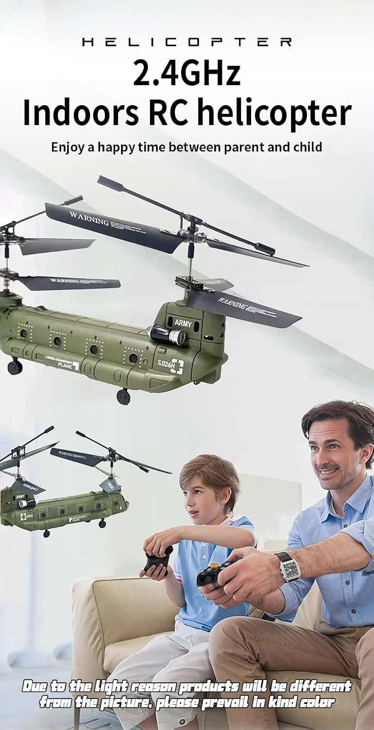 Syma S026H Boeing CH-47 Chinook Remote Control Helicopter — 1:47 Scale Twin Rotor RC Aircraft - Image 7