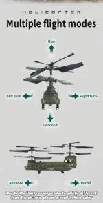 Syma S026H Boeing CH-47 Chinook Remote Control Helicopter — 1:47 Scale Twin Rotor RC Aircraft - Image 4