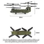 Syma S026H Boeing CH-47 Chinook Remote Control Helicopter — 1:47 Scale Twin Rotor RC Aircraft - Image 2