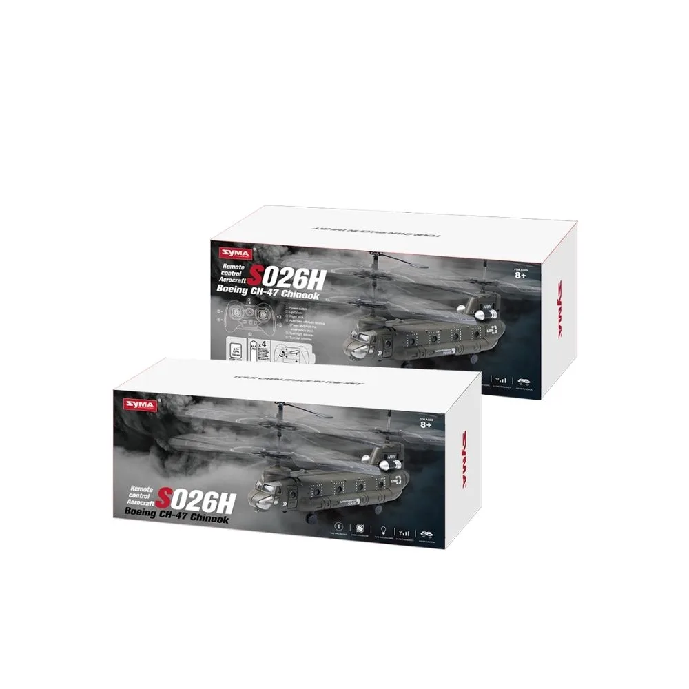 Syma S026H Boeing CH-47 Chinook Remote Control Helicopter — 1:47 Scale Twin Rotor RC Aircraft - Image 9