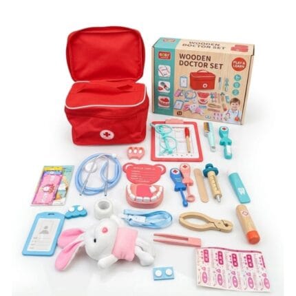 Wooden Dentist Doctor Pretend Play Set for Kids | Educational Medical Toy Kit | Shopbefikar