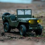 1:10 Scale Willys MB Jeep RC Car | 4WD Military Off-Road Vehicle | 2.4GHz RTR RC Crawler with LED Lights - Image 3