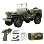 1:10 Willys MB Jeep RC Car 4WD Military Crawler | Off Road Remote Control Vehicle | Shopbefikar