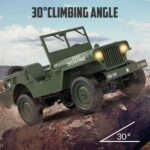 1:10 Scale Willys MB Jeep RC Car | 4WD Military Off-Road Vehicle | 2.4GHz RTR RC Crawler with LED Lights - Image 2