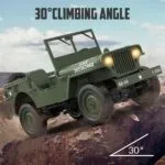 1:10 Scale Willys MB Jeep RC Car | 4WD Military Off-Road Vehicle | 2.4GHz RTR RC Crawler with LED Lights - Image 2