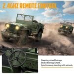 1:10 Scale Willys MB Jeep RC Car | 4WD Military Off-Road Vehicle | 2.4GHz RTR RC Crawler with LED Lights - Image 5