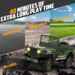 1:10 Scale Willys MB Jeep RC Car | 4WD Military Off-Road Vehicle | 2.4GHz RTR RC Crawler with LED Lights - Image 4