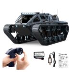 JJRC C8812 MAX RC Tracked Tank Car 2.4GHz 4WD Off-Road Vehicle with 360° Rotation, LED Lights & Full Proportional Control
