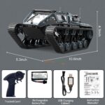 JJRC C8812 MAX RC Tracked Tank Car 2.4GHz 4WD Off-Road Vehicle with 360° Rotation, LED Lights & Full Proportional Control - Image 8