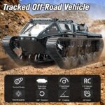 JJRC C8812 MAX RC Tracked Tank Car 2.4GHz 4WD Off-Road Vehicle with 360° Rotation, LED Lights & Full Proportional Control - Image 4