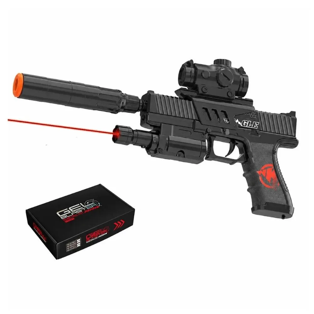 M1911 Electric Gel Blaster Pistol WH36-1 | Rechargeable Gel Ball Gun with Laser Sight & Silencer | Age 14+ - Image 2