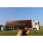 1:50 Mercedes-Benz Actros Container Truck Diecast Model | Metal Cabin, Pull Back Action, Lights & Removable Container - Image 8