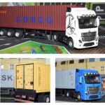 1:50 Mercedes-Benz Actros Container Truck Diecast Model | Metal Cabin, Pull Back Action, Lights & Removable Container - Image 6