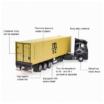 1:50 Mercedes-Benz Actros Container Truck Diecast Model | Metal Cabin, Pull Back Action, Lights & Removable Container - Image 4