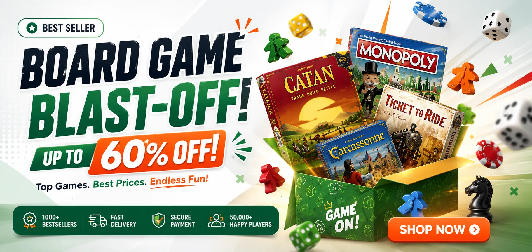 Up to 60% off board games, card games and party games at Shopbefikar