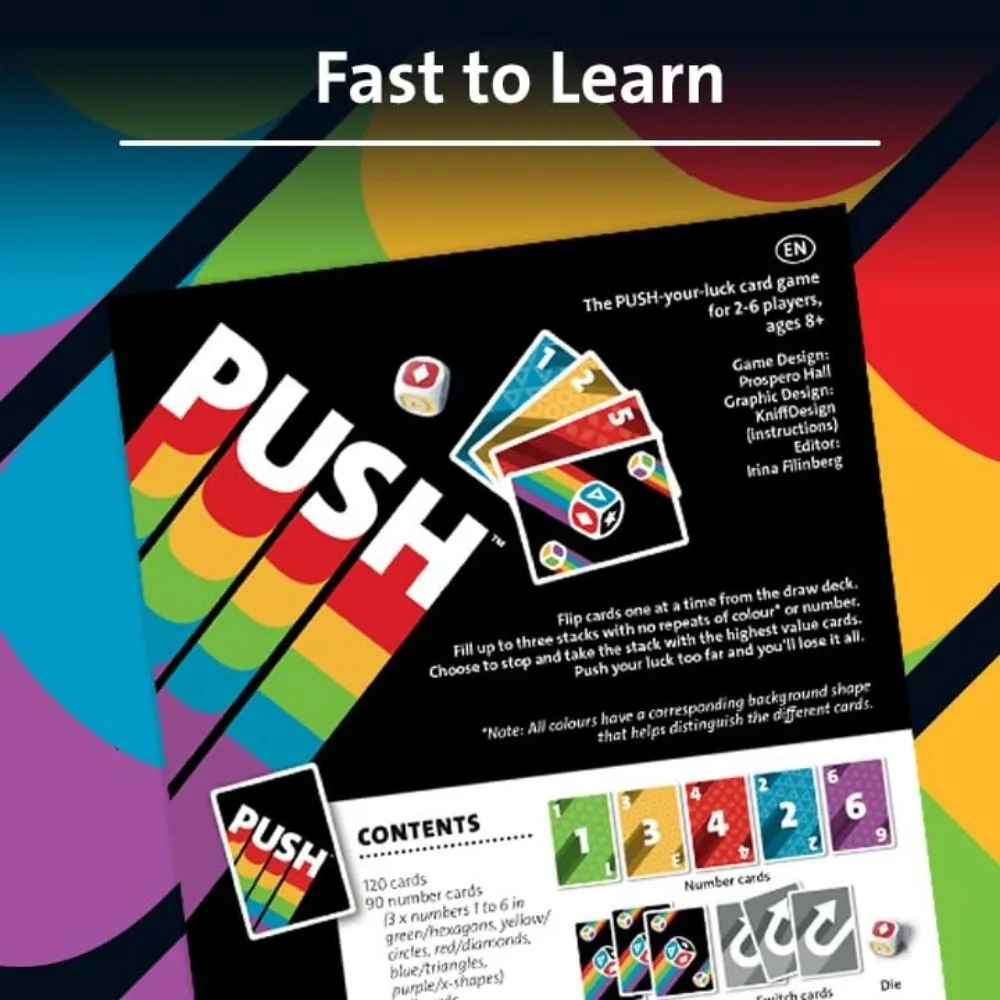 Push Family Card Game – Fast Push Your Luck Game for 2–6 Players - Image 4