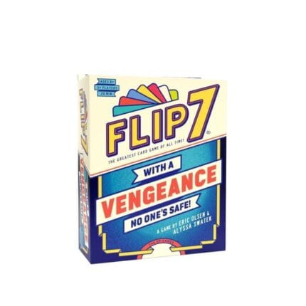 Flip 7 With a Vengeance card game box for ages 8 and up