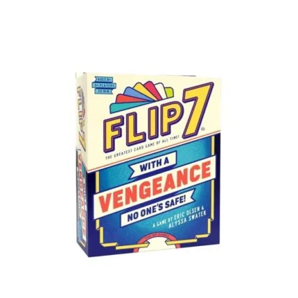 Flip 7 With a Vengeance card game box for ages 8 and up