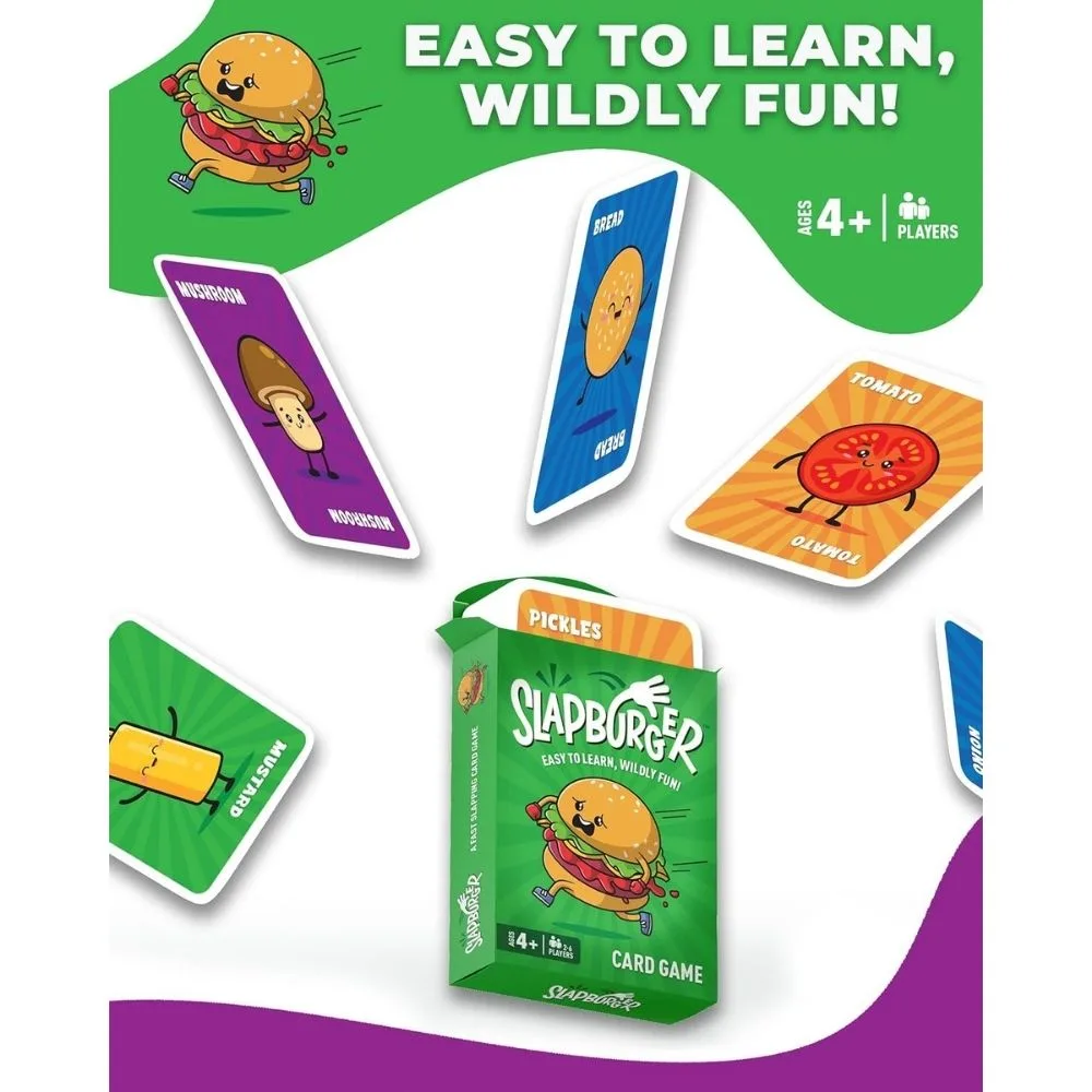 Slapburger Card Game – Fast Family Fun for Kids Ages 4+  2–6 Players - Image 5