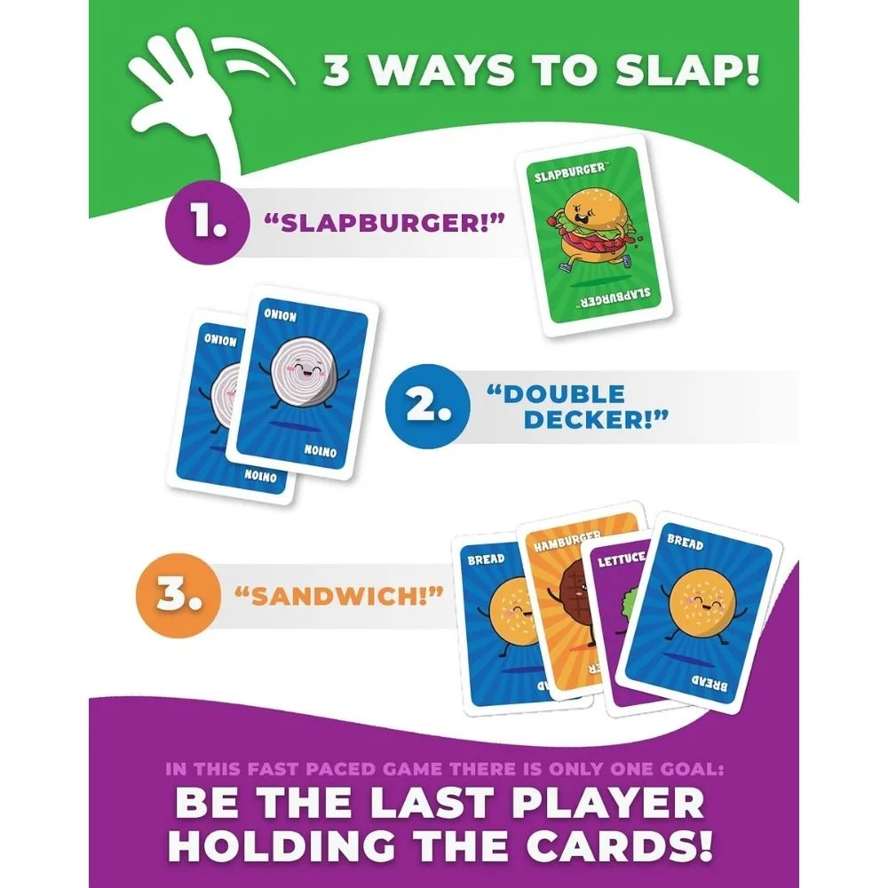 Slapburger Card Game – Fast Family Fun for Kids Ages 4+  2–6 Players - Image 4