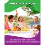 Family playing Slapburger fast-paced card game