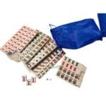 Mah jongg set with 2 dice and potli bag