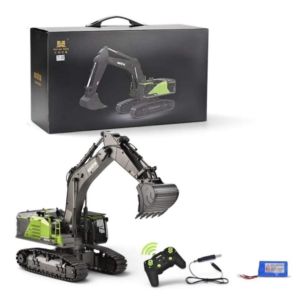 HUINA 1593 RC EXCAVATOR-10 HUINA 1593 1:14 RC excavator with metal bucket and remote control